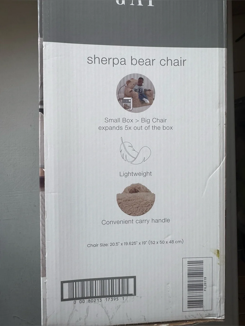 NWT babyGap Sherpa Bear Chair in Stan